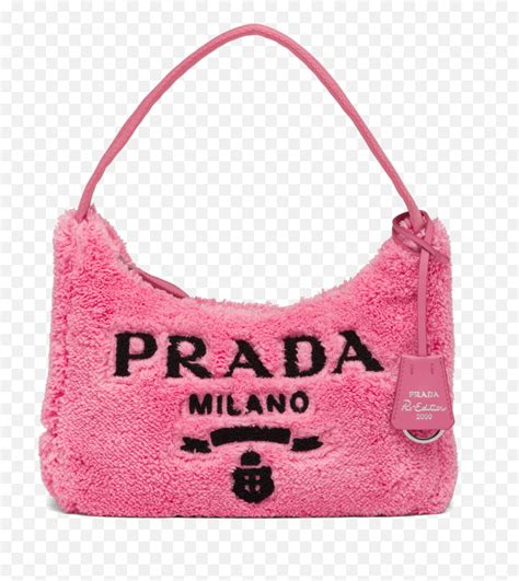 pink prada handbag|pink fluffy Prada bag.